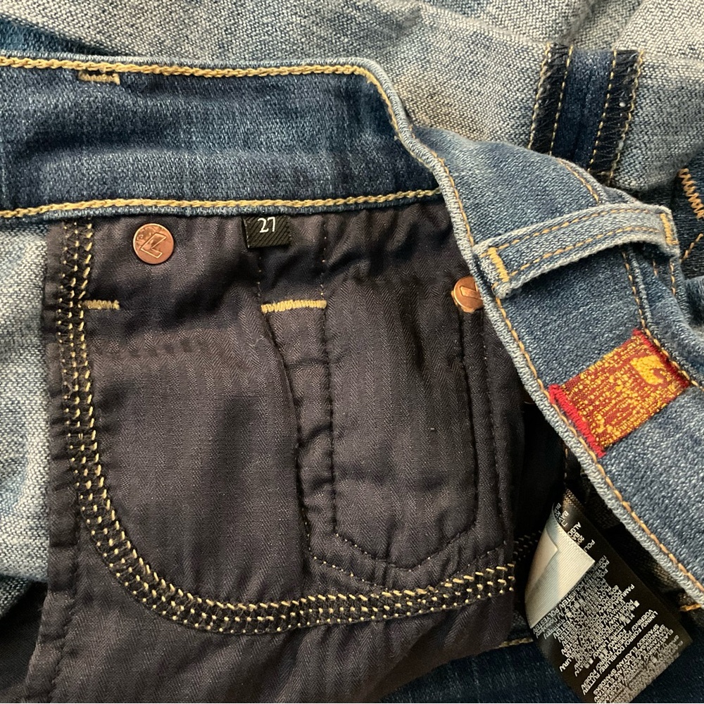 7 For All Mankind Roll Cuff Jeans Shorts 27 - Picture 4 of 11